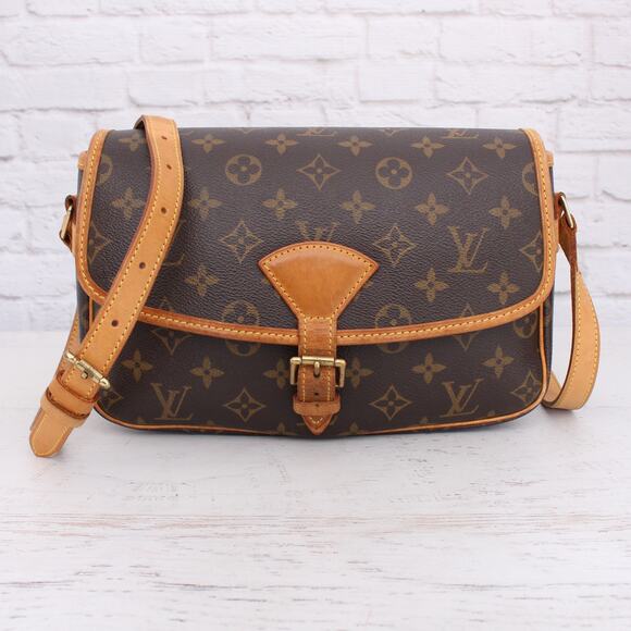 Louis Vuitton Sologne Monogram Purse Crossbody Brown LV Shoulder Small A4046 - Picture 1 of 12